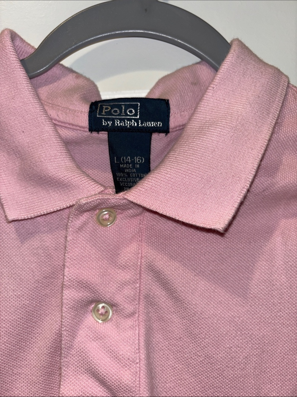 Ralph Lauren Light Pink Short-Sleeve Polo with Navy Pony - Picture 2 of 4